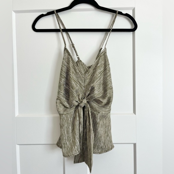 Southmoon Under Striped Silk Top - Picture 1 of 4